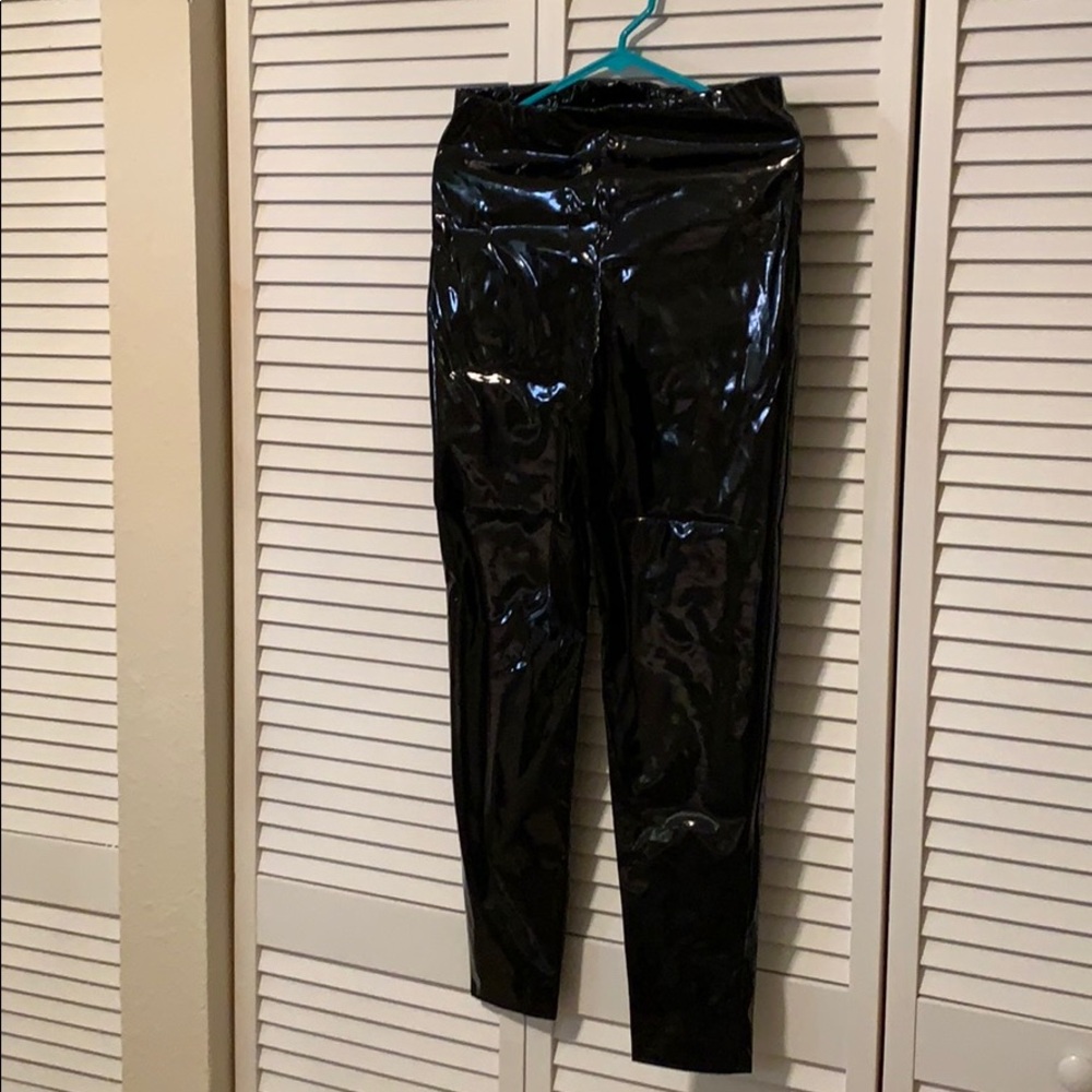 High waist vinyl leggings